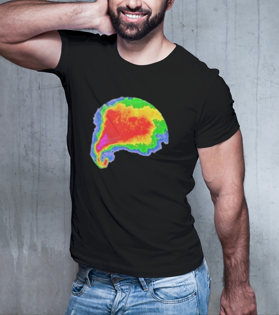Supercell Weather Radar Heat Map Storm Formation T-Shirt