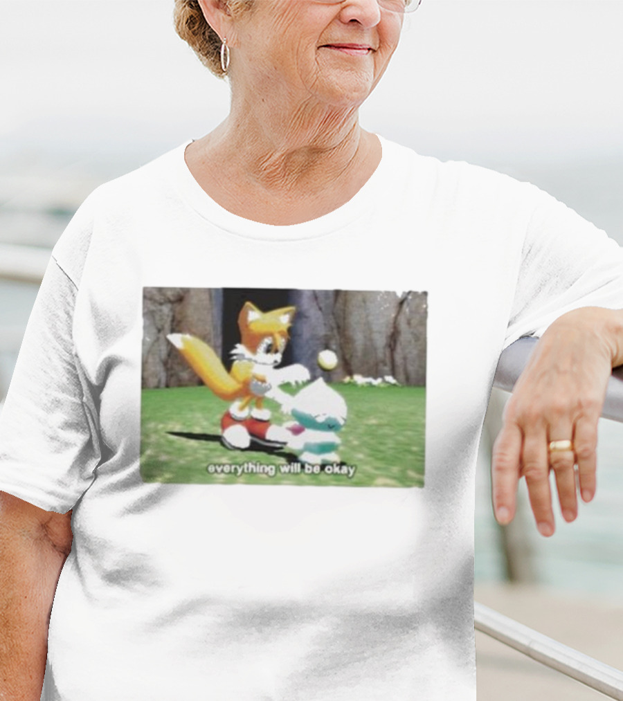 Tails Chao Everything Will Be Okay Game Scene Comfort T-Shirt
