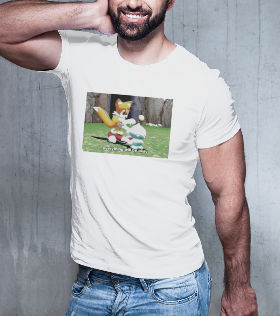 Tails Chao Everything Will Be Okay Game Scene Comfort T-Shirt