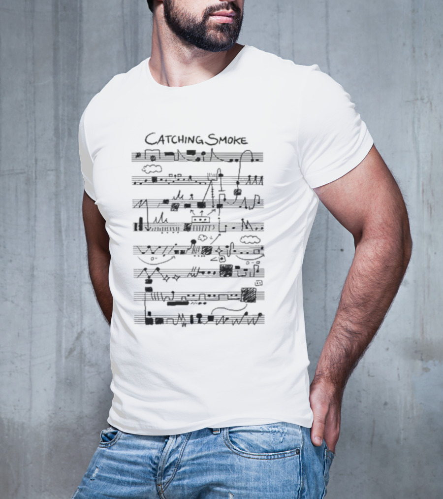 Tectonicromance Catching Smoke Musical Notes And Doodles T-Shirt