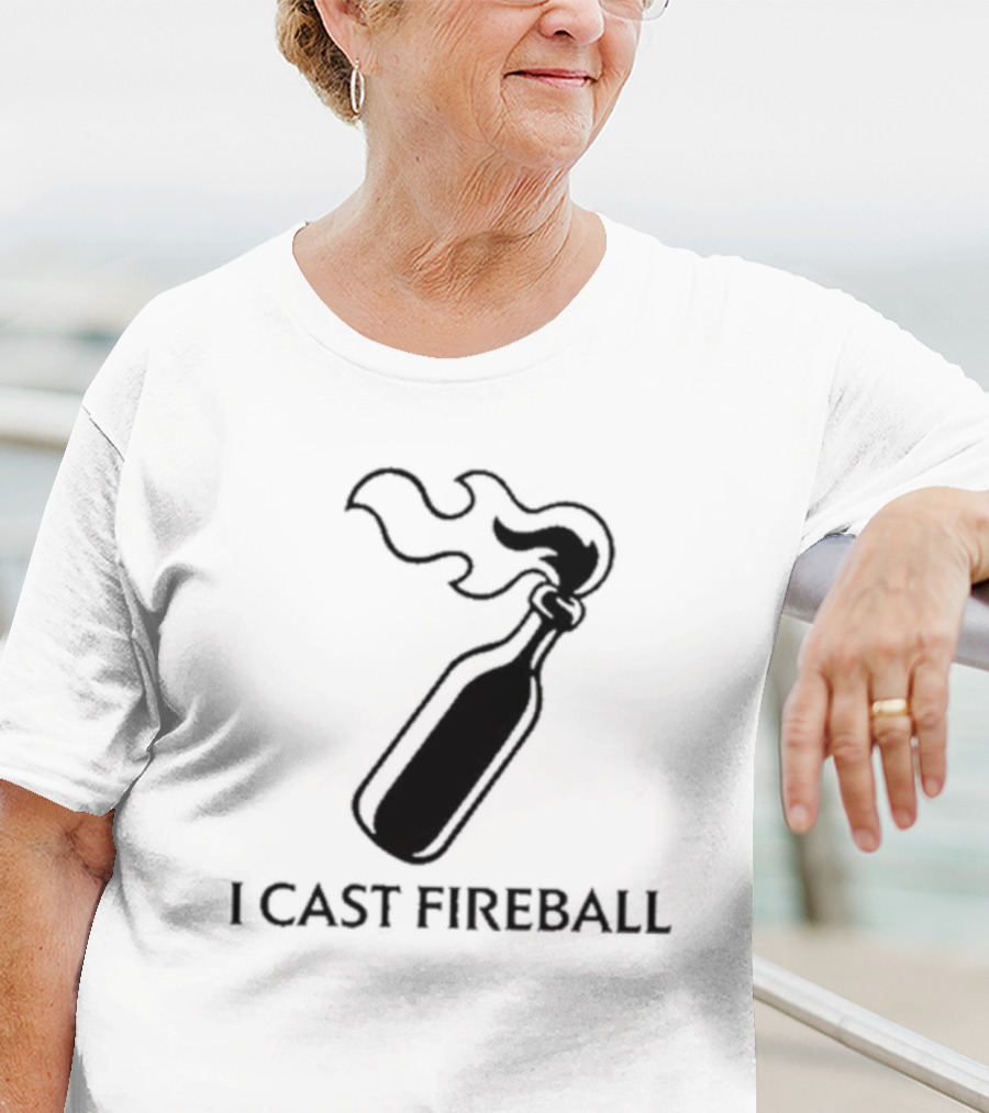 Baddie I Cast Fireball Molotov Flame T-Shirt