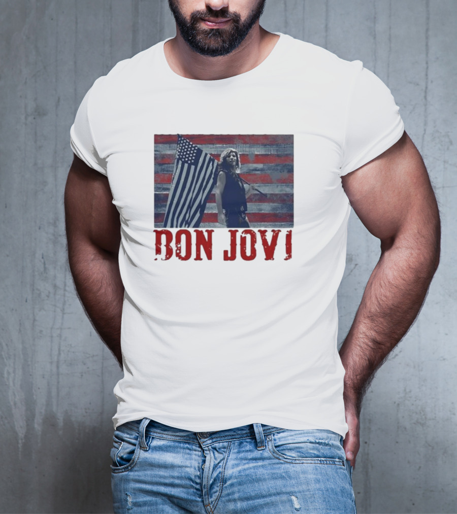 Bon Jovi American Flag T-Shirt