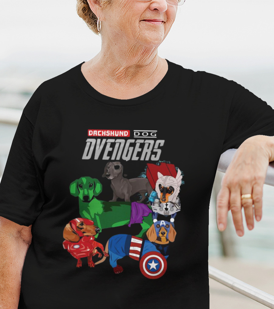 Dachshund Dog Dvengers Marvel-Inspired Hero Dogs T-Shirt