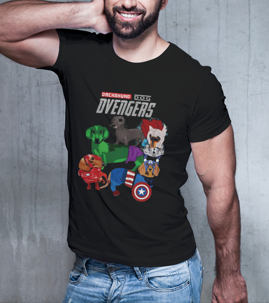Dachshund Dog Dvengers Marvel-Inspired Hero Dogs T-Shirt