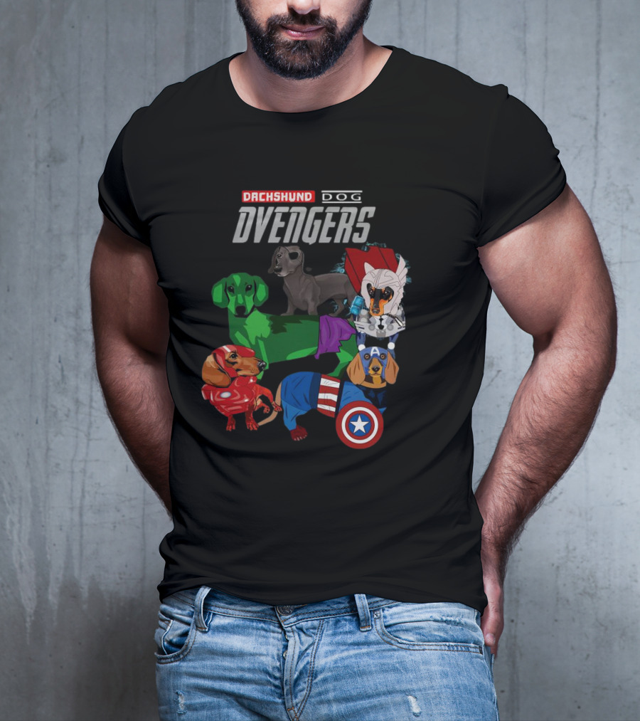 Dachshund Dog Dvengers Marvel-Inspired Hero Dogs T-Shirt