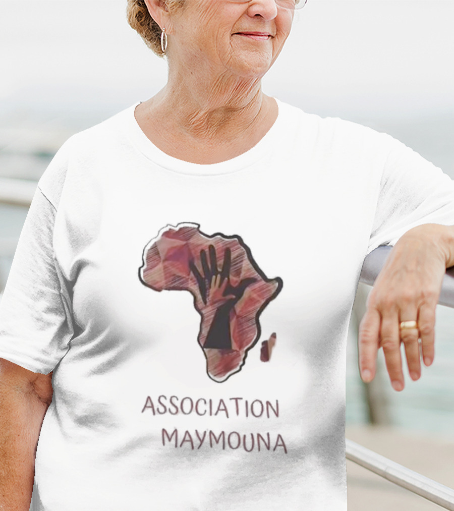 Association Maymouna Africa Map With Hand T-Shirt