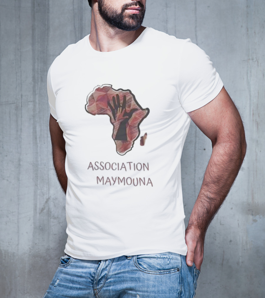 Association Maymouna Africa Map With Hand T-Shirt