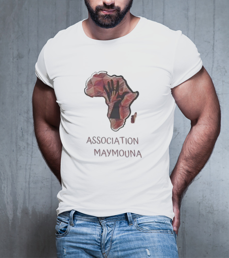 Association Maymouna Africa Map With Hand T-Shirt