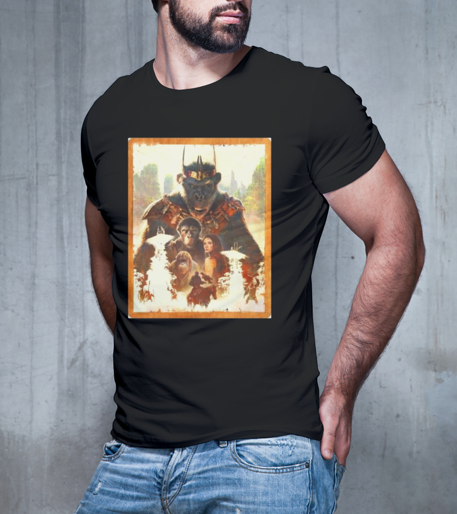 Kingdom Of The Planet Of The Apes Powerful Leadership Apes And Human Alliance T-Shirt