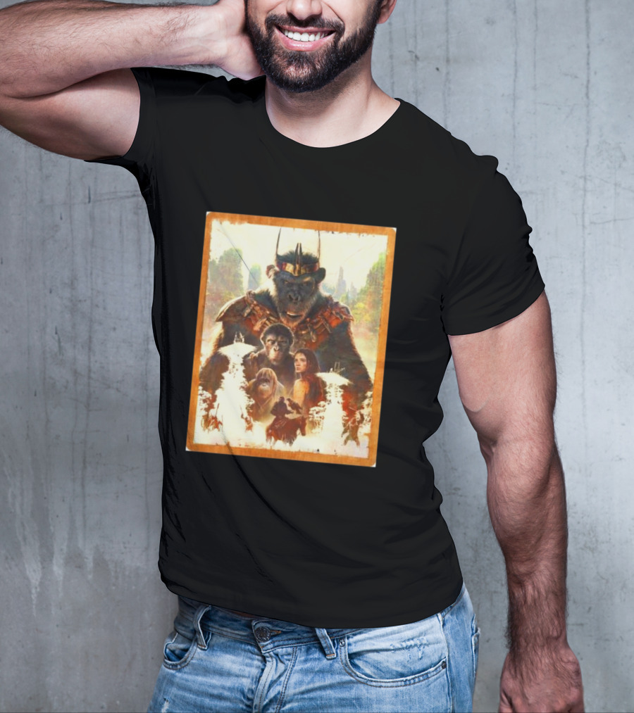 Kingdom Of The Planet Of The Apes Powerful Leadership Apes And Human Alliance T-Shirt