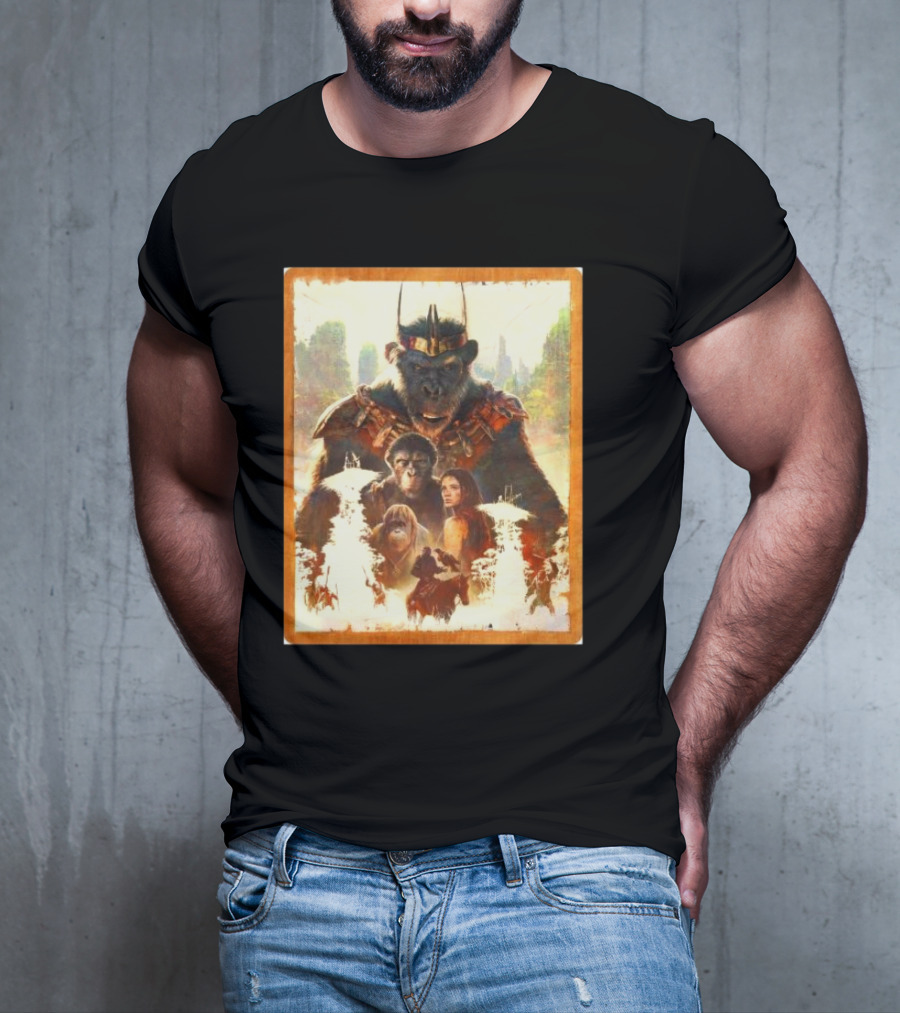 Kingdom Of The Planet Of The Apes Powerful Leadership Apes And Human Alliance T-Shirt