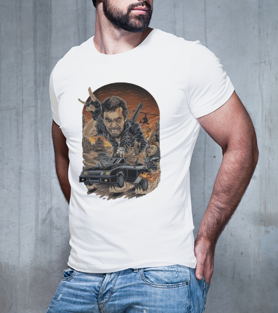 Krisna Okky Mad Max Apocalyptic Road Warrior Scene T-Shirt