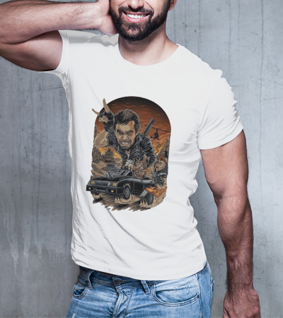 Krisna Okky Mad Max Apocalyptic Road Warrior Scene T-Shirt