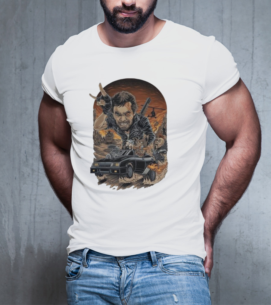 Krisna Okky Mad Max Apocalyptic Road Warrior Scene T-Shirt