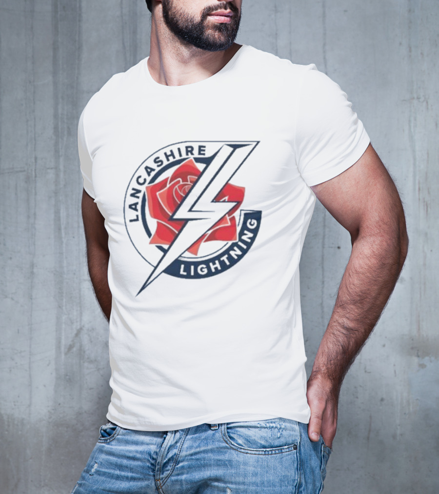 Lancashire Lightning Red Rose Emblem T-Shirt