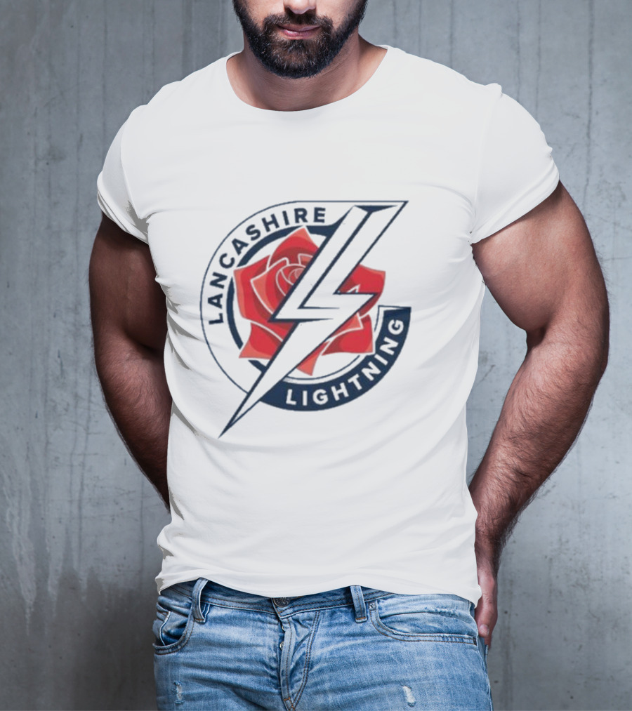 Lancashire Lightning Red Rose Emblem T-Shirt