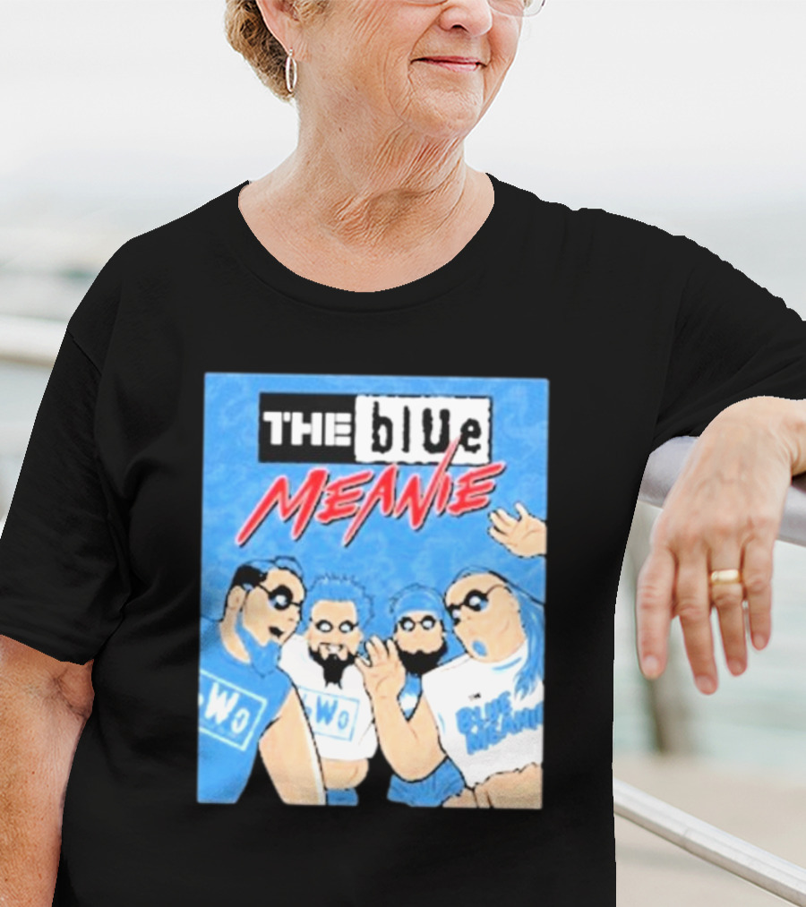 The Blue Meanie NWo Wrestling Comic Style Group T-Shirt