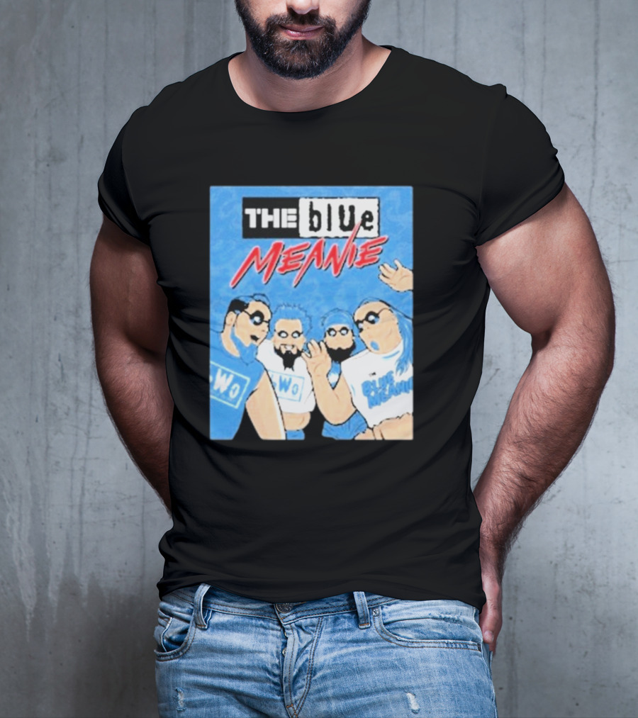The Blue Meanie NWo Wrestling Comic Style Group T-Shirt
