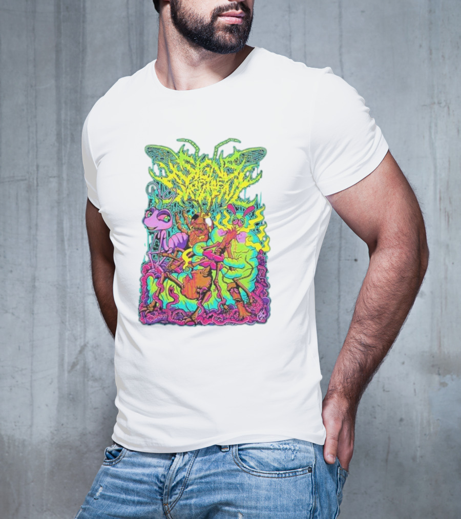 Signs Of The Swarm A Swarm’s Life Neon Psychedelic Insect Adventure T-Shirt