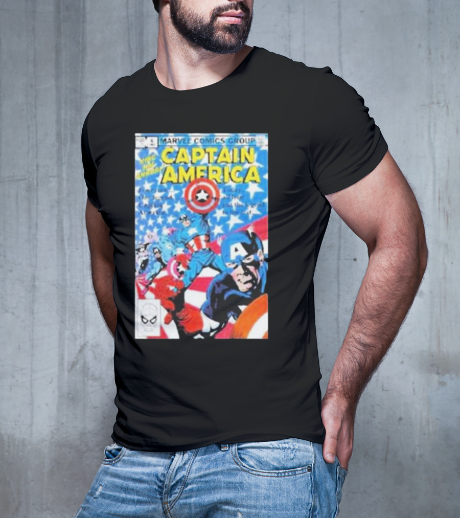 MARVEL COMICS GROUP CAPTAIN AMERICA VINTAGE COVER ROCKOFFTRADE MERCH T-Shirt