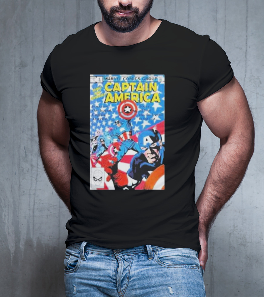 MARVEL COMICS GROUP CAPTAIN AMERICA VINTAGE COVER ROCKOFFTRADE MERCH T-Shirt