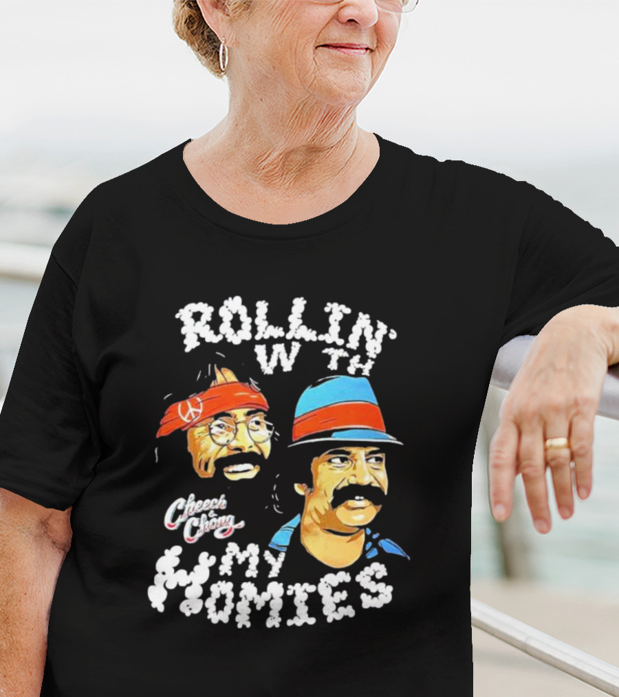 Rollin With My Homies Cheech Chong Retro Comedy Duo Iconic Look T-Shirt
