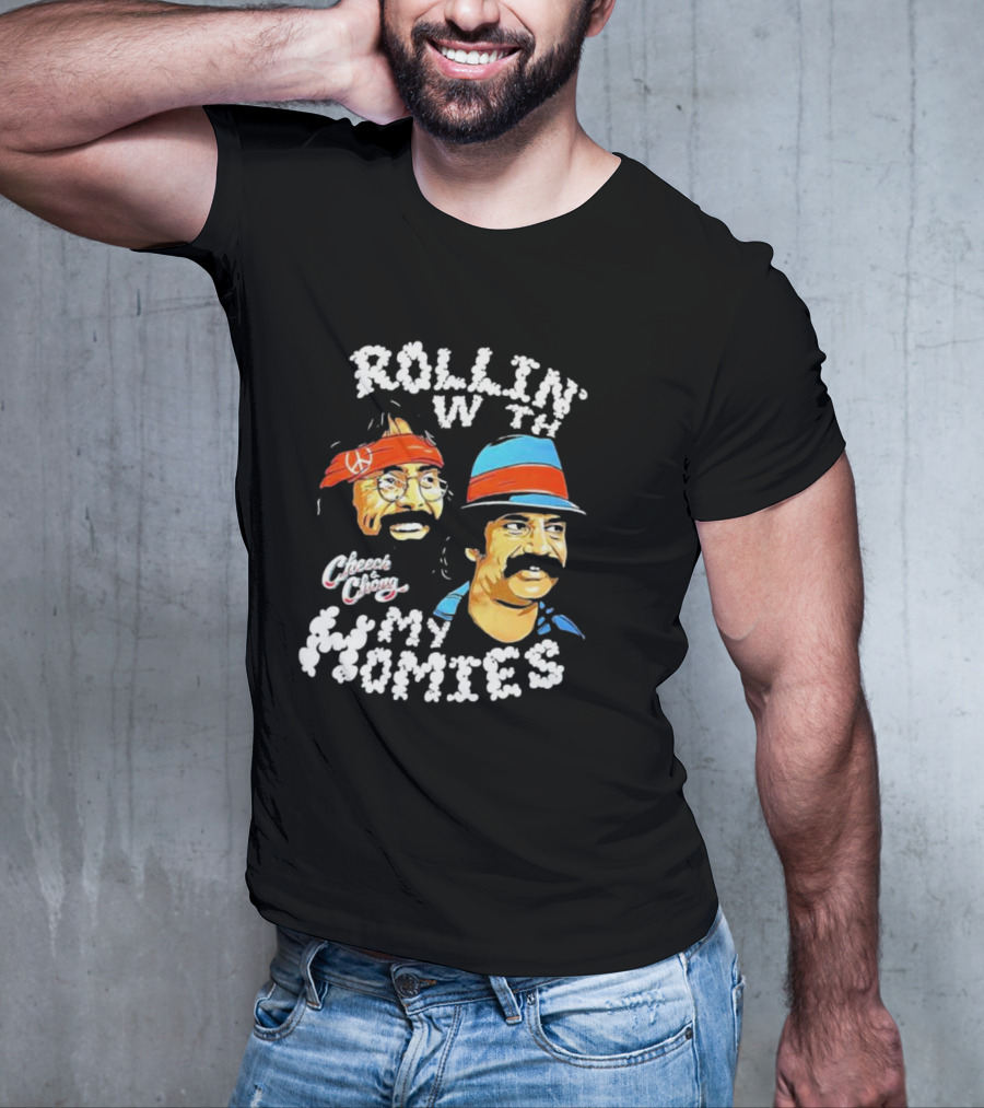 Rollin With My Homies Cheech Chong Retro Comedy Duo Iconic Look T-Shirt