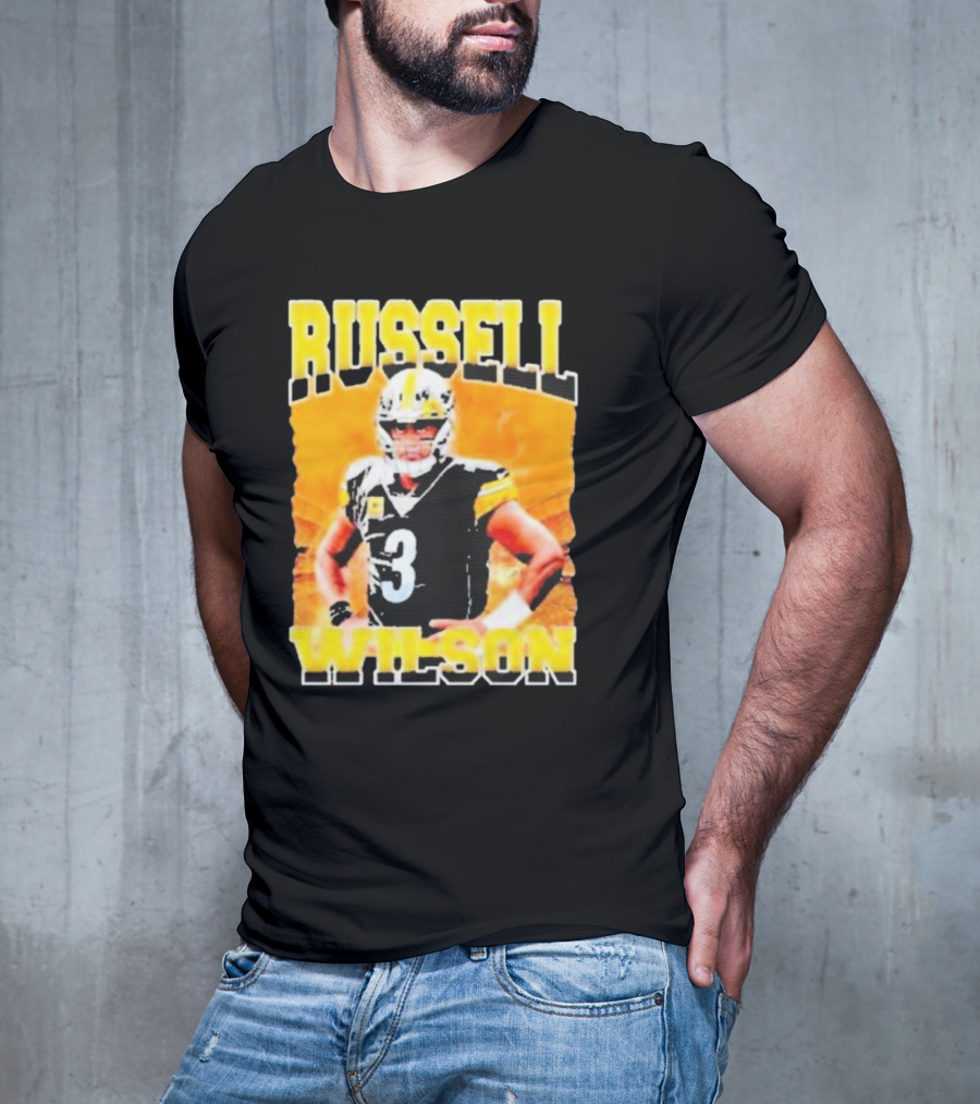 Russell Wilson Vintage Steelers Colors T-Shirt