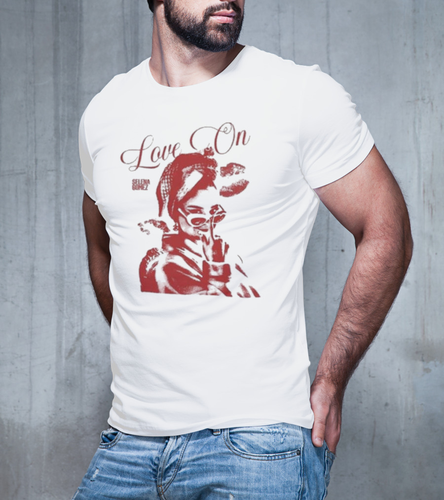 Selenagomez Love On Red Lips And Figure T-Shirt