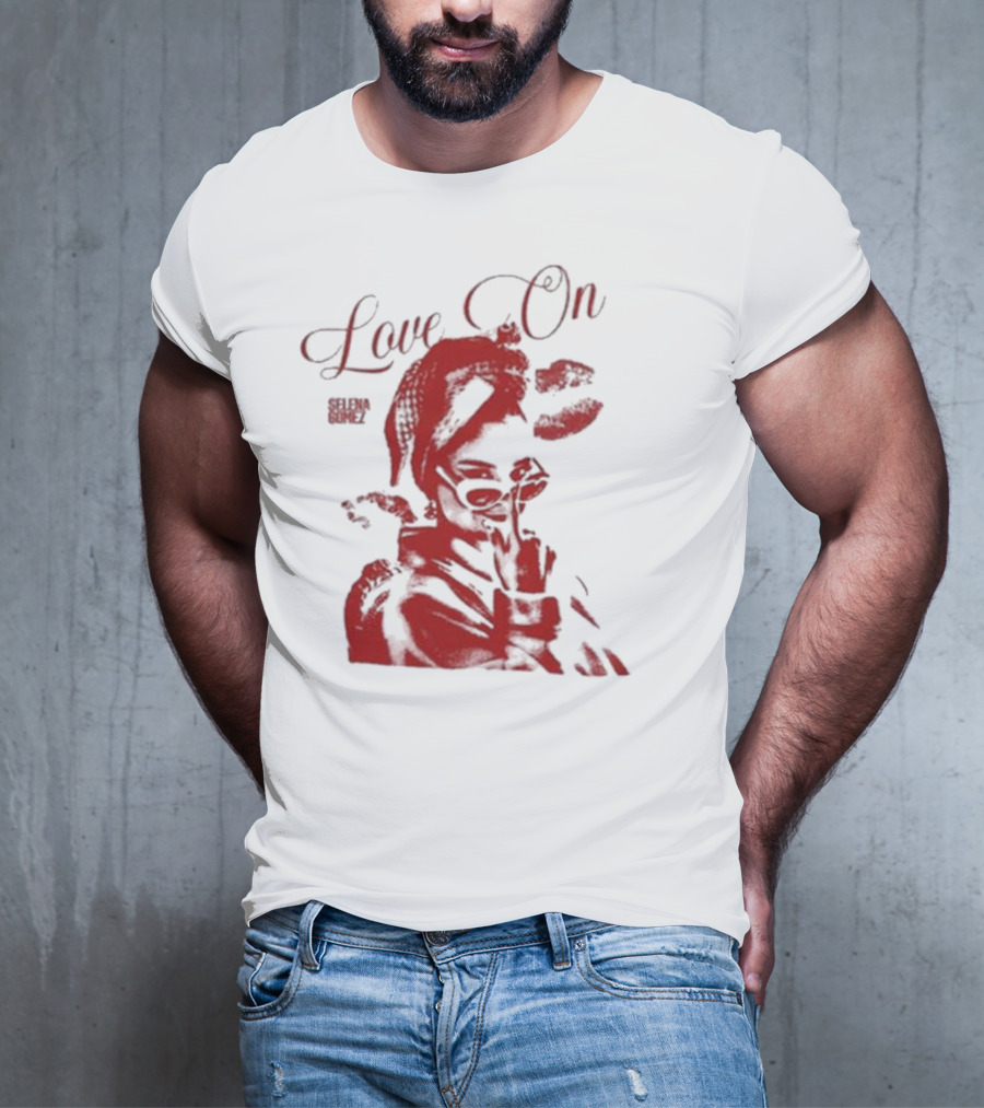 Selenagomez Love On Red Lips And Figure T-Shirt