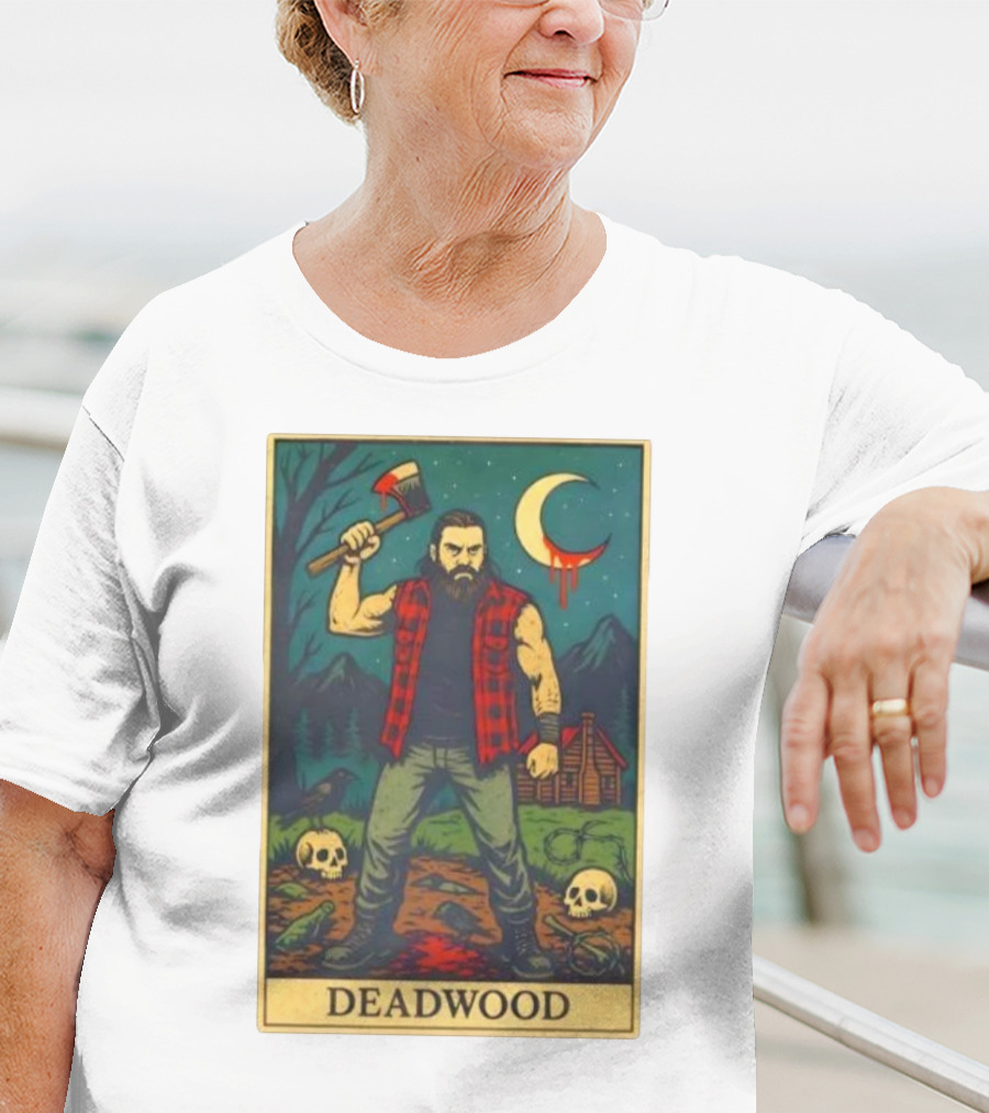 Mountain Man Matt Deadwood Horror Halloween Axe Scene T-Shirt