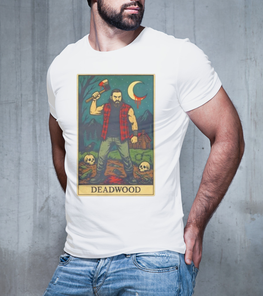 Mountain Man Matt Deadwood Horror Halloween Axe Scene T-Shirt