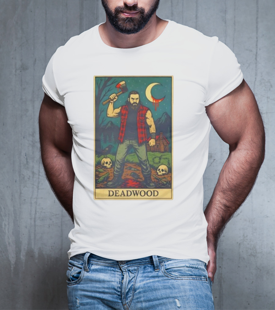Mountain Man Matt Deadwood Horror Halloween Axe Scene T-Shirt