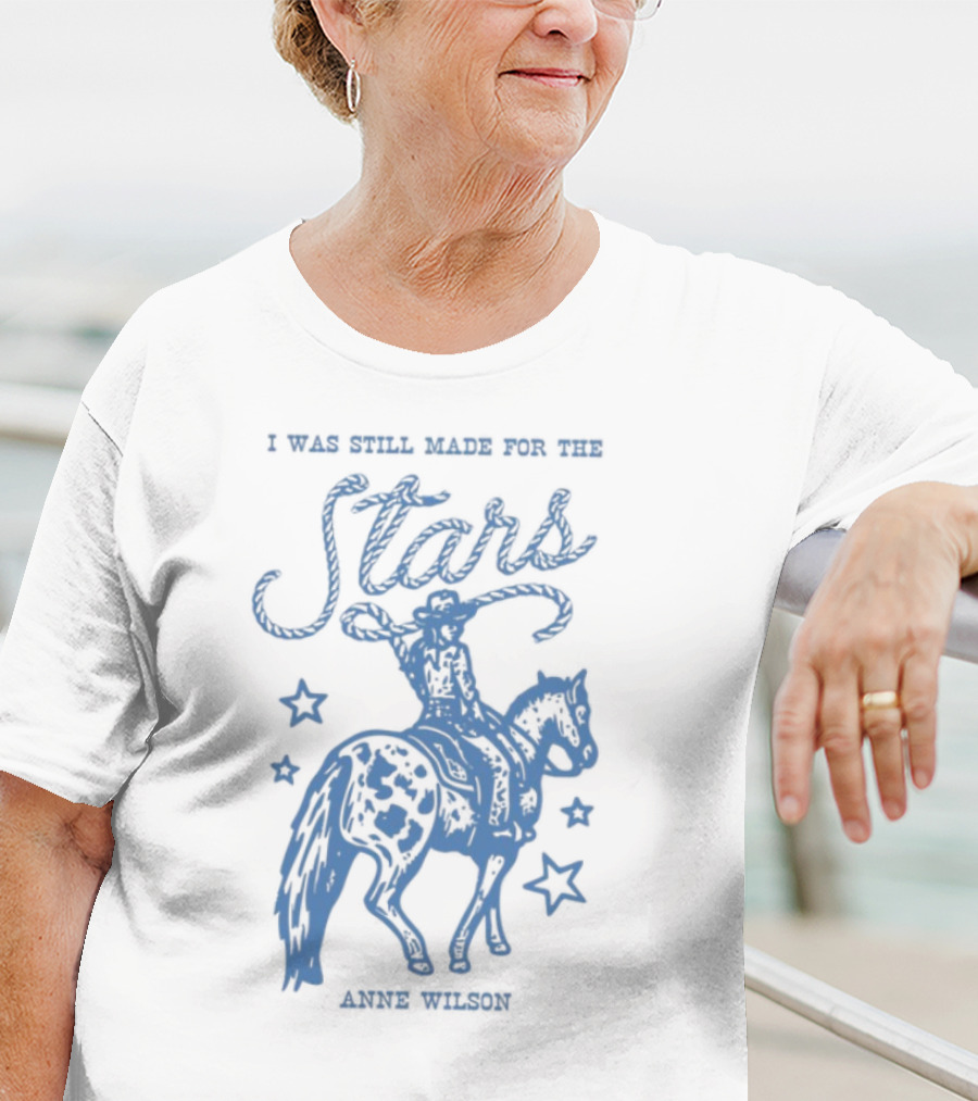 I Was Still Made For The Stars Annie Oakley Cowboy Horse Silhouette T-Shirt