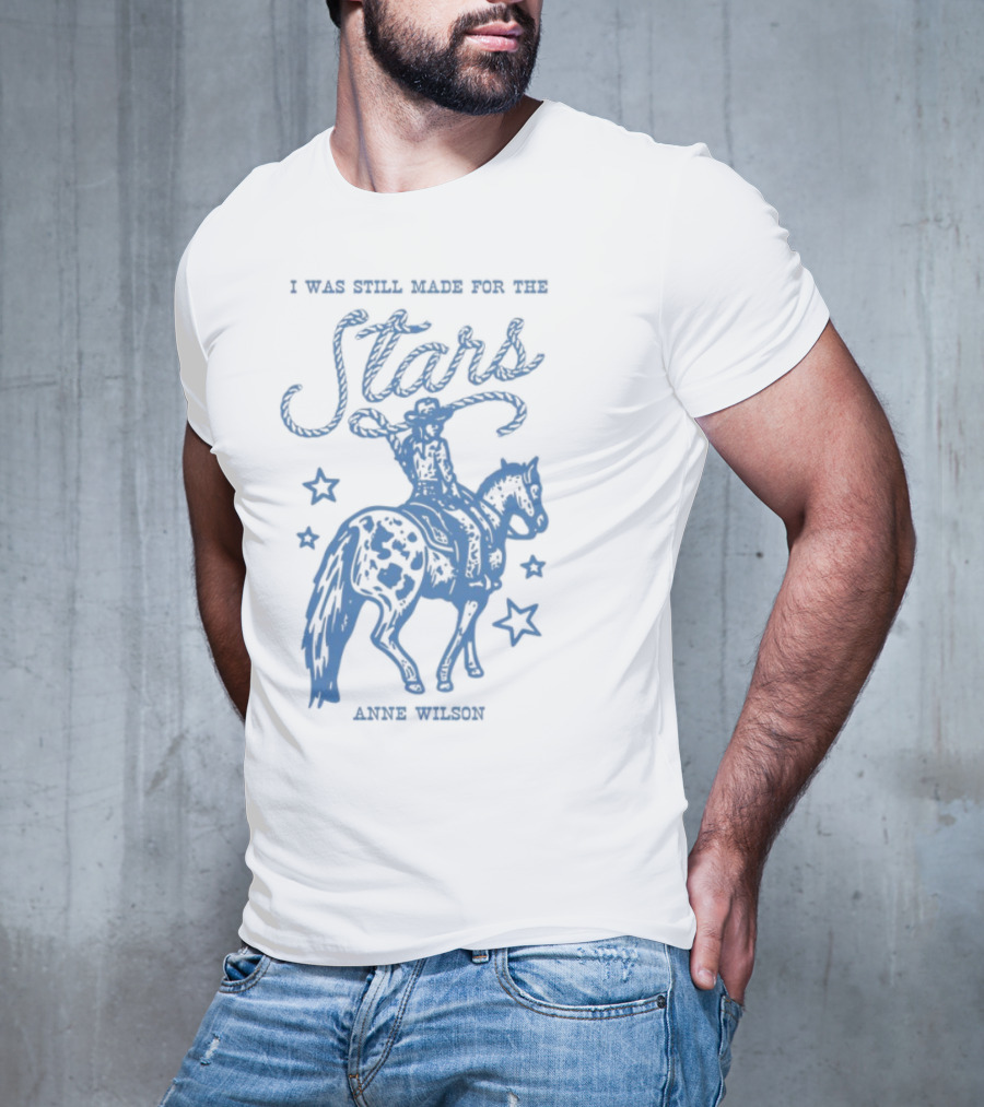 I Was Still Made For The Stars Annie Oakley Cowboy Horse Silhouette T-Shirt
