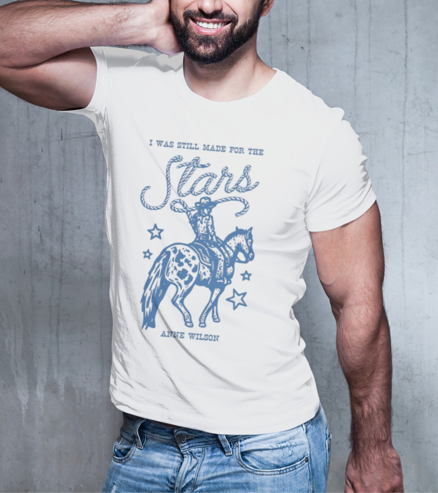 I Was Still Made For The Stars Annie Oakley Cowboy Horse Silhouette T-Shirt