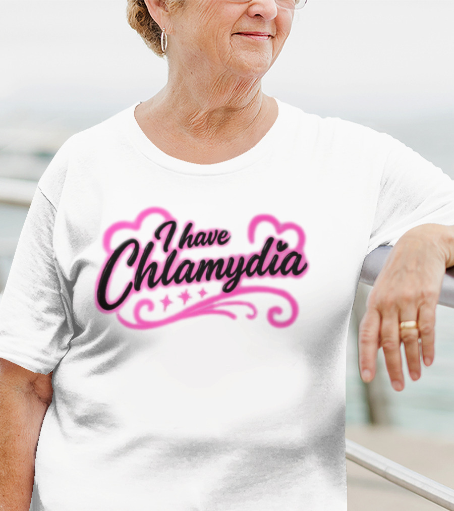 I Have Chlamydia Heart Pink Swirls T-Shirt
