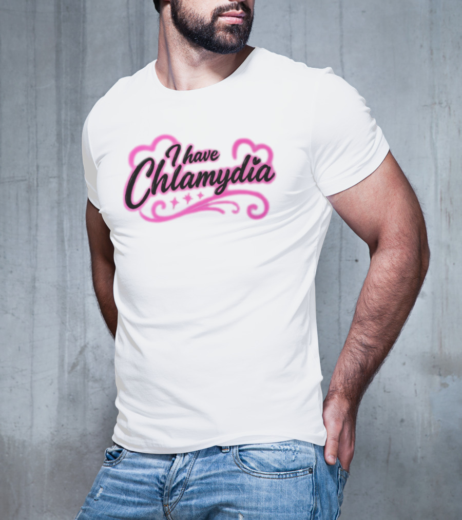 I Have Chlamydia Heart Pink Swirls T-Shirt