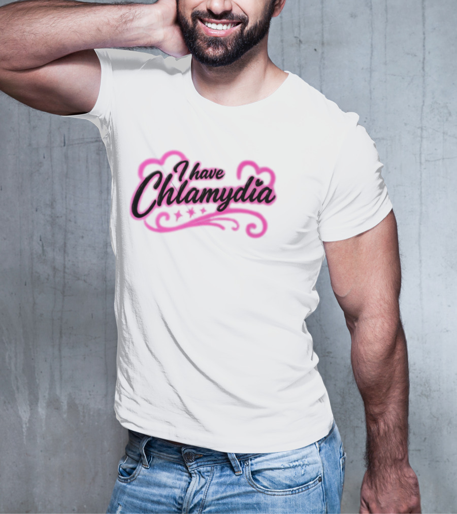 I Have Chlamydia Heart Pink Swirls T-Shirt