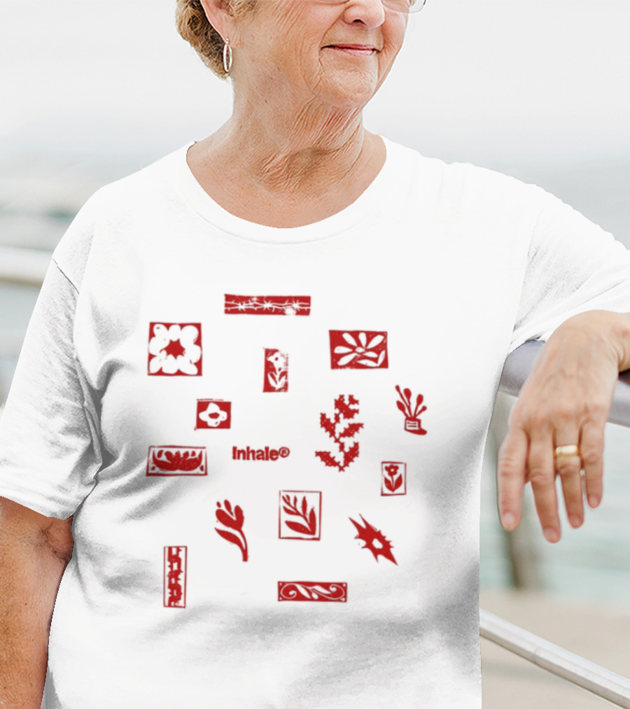 Inhaler Tatreez Flowers Palestine Charity Embroidered Patterns T-Shirt