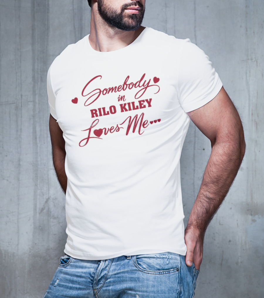 Somebody In Rilo Kiley Loves Me Hearts Design T-Shirt