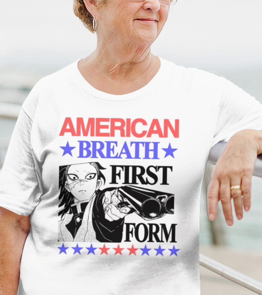 Hoshis American Breath First Form Stars Banner T-Shirt