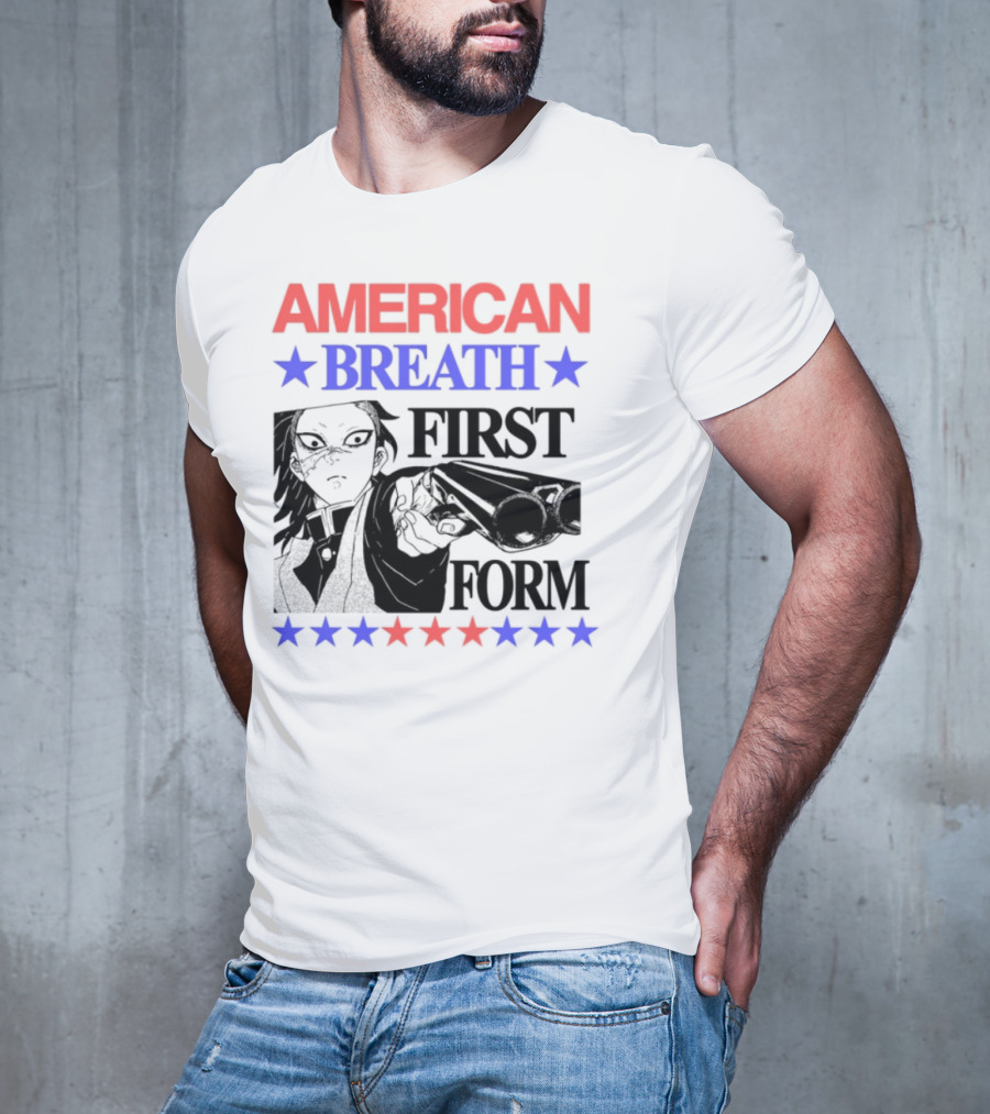 Hoshis American Breath First Form Stars Banner T-Shirt