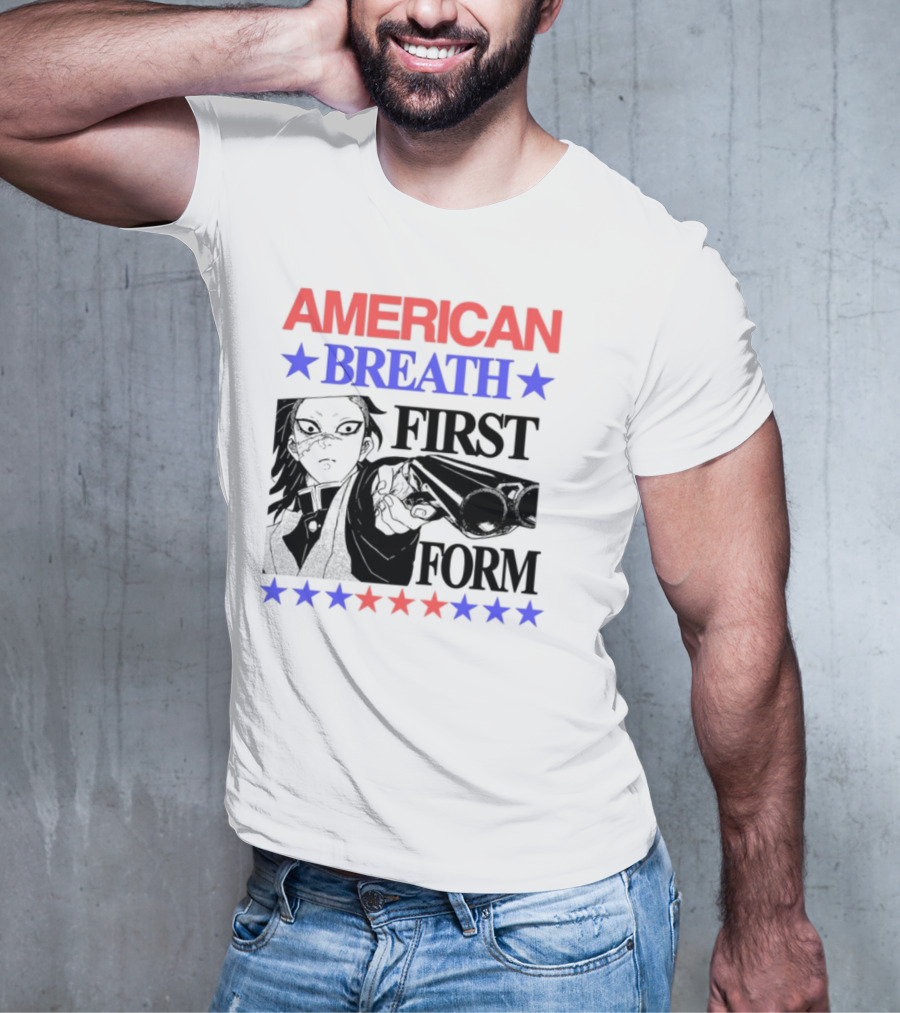 Hoshis American Breath First Form Stars Banner T-Shirt