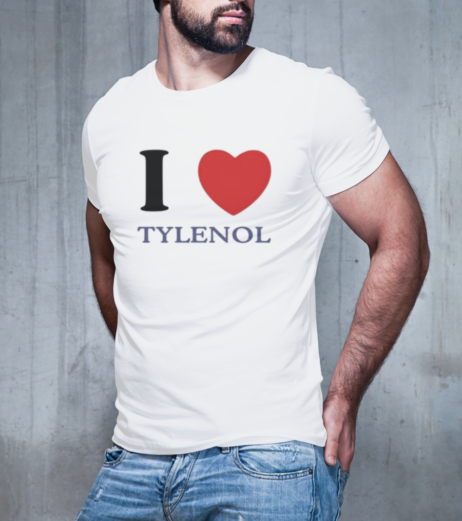 I Heart Tylenol Red Heart Graphic T-Shirt