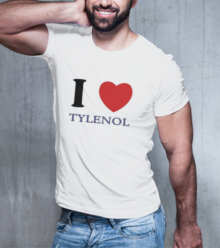 I Heart Tylenol Red Heart Graphic T-Shirt