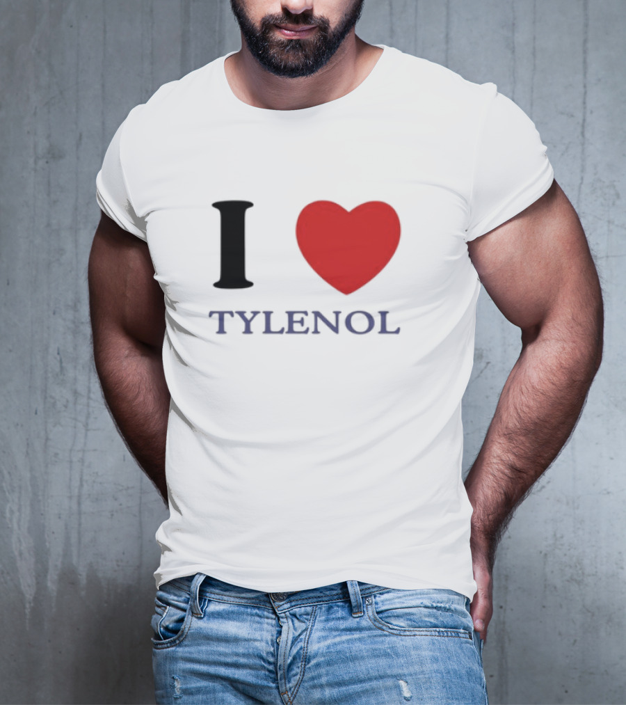 I Heart Tylenol Red Heart Graphic T-Shirt