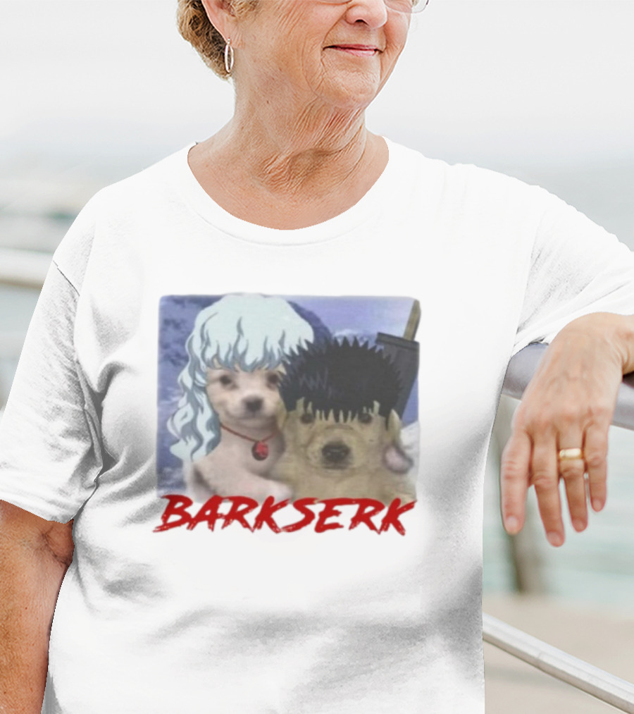Retro Anime Barkserk Dog Characters Parody T-Shirt