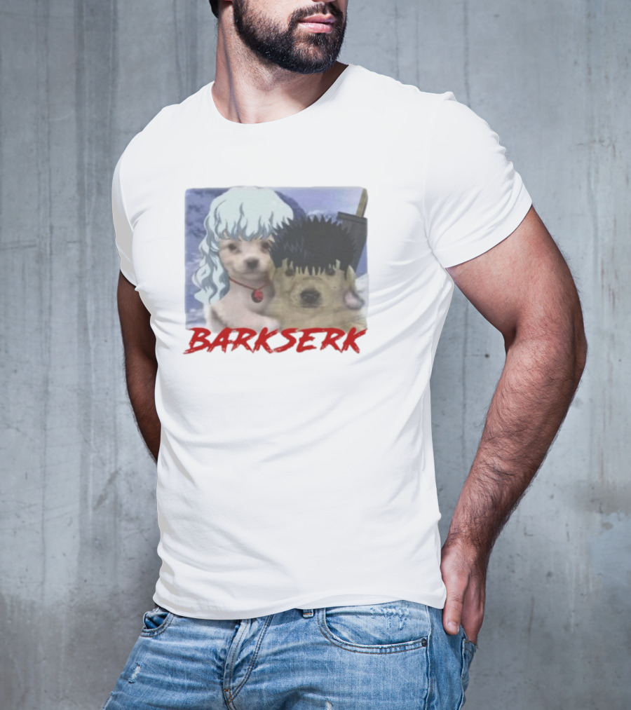 Retro Anime Barkserk Dog Characters Parody T-Shirt