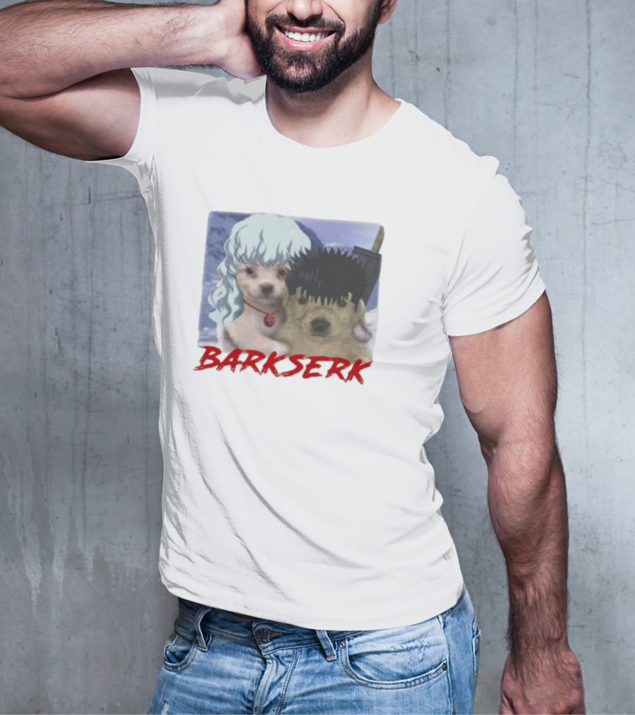 Retro Anime Barkserk Dog Characters Parody T-Shirt